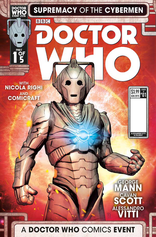 Cyberman variant cover art by Fabio Listrani